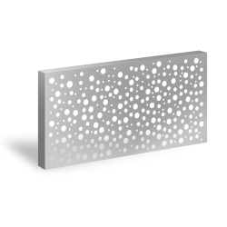 3D_Designový plotový panel Hliník s perforací GRAF 002 Bubliny – 1900×900_mm